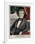 James Polk, President of the United States, Lithograph by Charles Currier, Ca. 1845-null-Framed Art Print