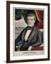 James Polk, President of the United States, Lithograph by Charles Currier, Ca. 1845-null-Framed Art Print