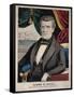 James Polk, President of the United States, Lithograph by Charles Currier, Ca. 1845-null-Framed Stretched Canvas