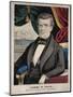 James Polk, President of the United States, Lithograph by Charles Currier, Ca. 1845-null-Mounted Art Print