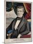 James Polk, President of the United States, Lithograph by Charles Currier, Ca. 1845-null-Mounted Art Print