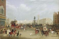 Trafalgar Square in London. 1836-James Pollard-Giclee Print