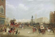 Epsom, Saddling in the Warren-James Pollard-Giclee Print