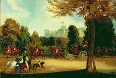 The Mail Coach Changing Horses, Engraved by R. Havell, 1815-James Pollard-Giclee Print
