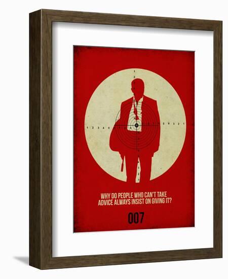 James Poster Red-Anna Malkin-Framed Art Print