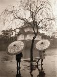 Women Carrying Japanese Umbrellas-James R. Young-Framed Premium Photographic Print