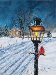 Snowman in Moonlight-James Redding-Art Print