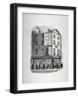 James Rimell's Bookshop, Soho House, Corner of Dean Street and Oxford Street, London, C1860-HS Bartun-Framed Giclee Print