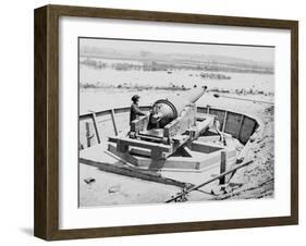 James River, VA, Confederate Battery Above Dutch Gap Canal, Civil War-Lantern Press-Framed Art Print