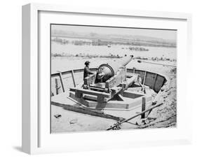 James River, VA, Confederate Battery Above Dutch Gap Canal, Civil War-Lantern Press-Framed Art Print