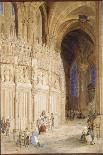 Intérieur de la cathédrale de Chartres-James Roberts-Stretched Canvas