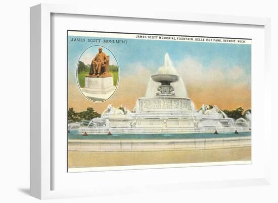 James Scott Fountain, Belle Isle, Detroit, Michigan-null-Framed Art Print