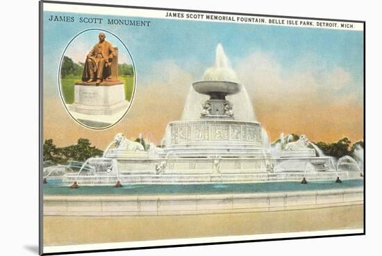 James Scott Fountain, Belle Isle, Detroit, Michigan-null-Mounted Art Print