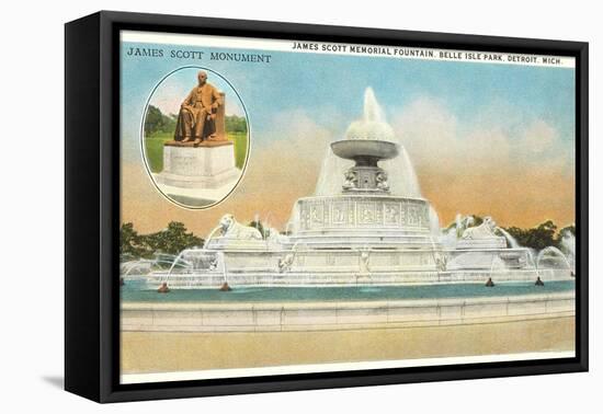 James Scott Fountain, Belle Isle, Detroit, Michigan-null-Framed Stretched Canvas