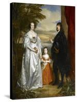 James, Seventh Earl of Derby, His Lady and Child-Sir Anthony Van Dyck-Stretched Canvas