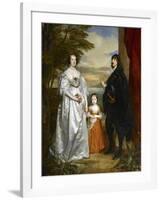 James, Seventh Earl of Derby, His Lady and Child-Sir Anthony Van Dyck-Framed Giclee Print