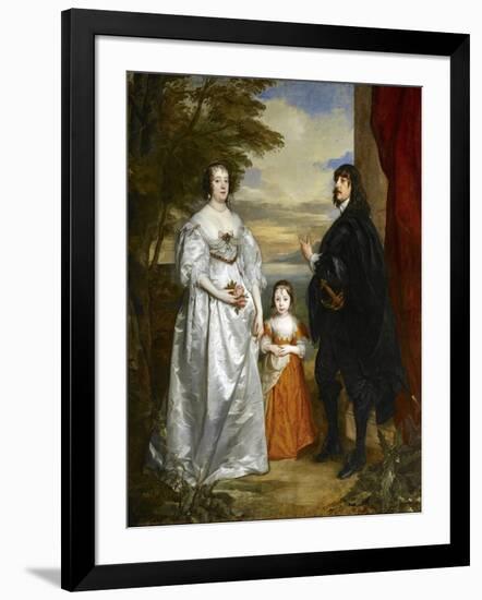 James, Seventh Earl of Derby, His Lady and Child-Sir Anthony Van Dyck-Framed Giclee Print