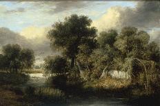Sunlit Norfolk River Landscape-James Stark-Giclee Print