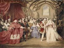 The Banquet of Henry VIII in York Place-James Stephanoff-Framed Stretched Canvas