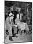 James Stewart & Alfred Hitchcock (b/w photo)-null-Mounted Photo