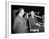 James Stewart & Alfred Hitchcock (b/w photo)-null-Framed Photo