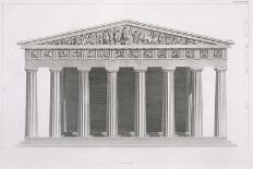 Front Elevation of a Classical Building, Volume II, Chapter I, Plate III-James Stuart-Stretched Canvas