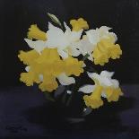 Yellow and Pink Roses-James Stuart Park-Stretched Canvas