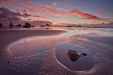 Sunset with Orange Clouds, Bandon Beach, Oregon, United States of America, North America-James-Photographic Print