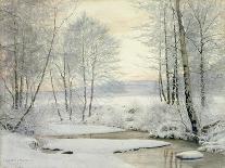 A Winter Morning, Hoar Frost Melting, 1885-1894 (W/C on Paper)-James Thomas Watts-Framed Stretched Canvas