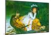 James Tissot A Young Woman in a Boat Art Print Poster-null-Mounted Poster