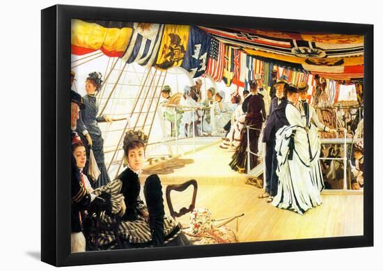 James Tissot Ball on Board Art Print Poster-null-Framed Poster