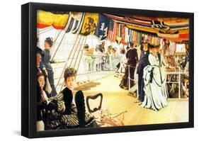 James Tissot Ball on Board Art Print Poster-null-Framed Poster