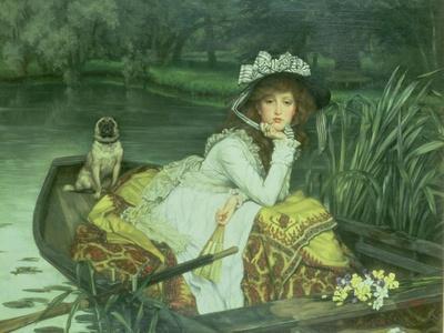Young Woman in a Boat, or Reflections, circa 1870