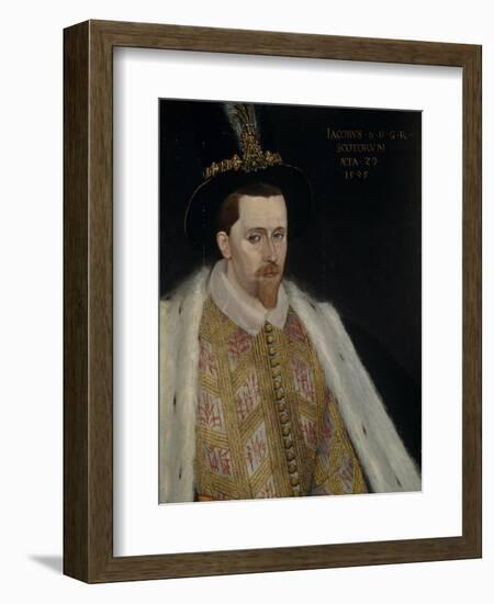 James VI and I (1566-162), King of Scotland, 1595-Adrian Vanson-Framed Giclee Print