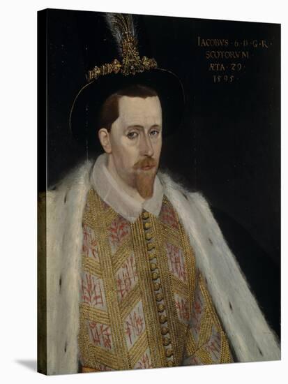 James VI and I (1566-162), King of Scotland, 1595-Adrian Vanson-Stretched Canvas