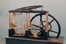 Reconstruction of James Watt's Steam Engine, 1781 (Copper & Glass)-James Watt-Stretched Canvas