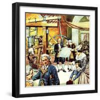 James Watt's Steam Engine-English School-Framed Giclee Print