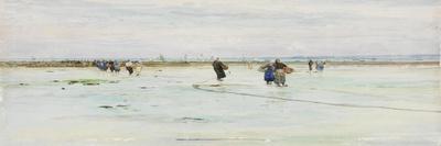 Fisherfolk Landing their Catch on Folkestone Beach-James Webb-Giclee Print