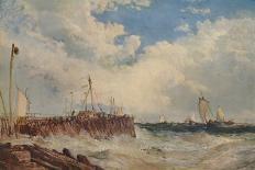 Fisherfolk Landing their Catch on Folkestone Beach-James Webb-Framed Stretched Canvas