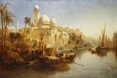 Vessels Moored at the Steps of a Moorish Palace, 1875-James Webb-Giclee Print