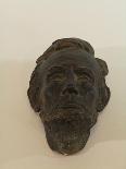 Small Mask of Abraham Lincoln is Made of Plaster and Painted to Look Patinated-James Wehn-Framed Stretched Canvas