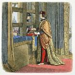 Illustration of King John signing the Magna Carta, 19th century-James William Edmund Doyle-Framed Giclee Print