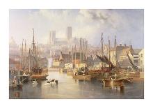 The Brayford Pool and Lincoln Cathedral-James Wilson Carmichael-Premium Giclee Print