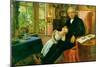 James Wyatt and His Granddaughter-John Everett Millais-Mounted Art Print