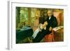 James Wyatt and His Granddaughter-John Everett Millais-Framed Art Print