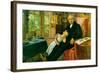 James Wyatt and His Granddaughter-John Everett Millais-Framed Art Print