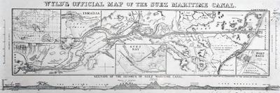 Wyld's Official Map of the Suez Maritime Canal, 1869-James Wyld the Younger-Framed Giclee Print