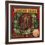 Jameson Brand - Corona, California - Citrus Crate Label-Lantern Press-Framed Art Print