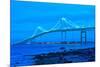 Jamestown Bridge Crossing over Bay at Newport Rhode Island-digidreamgrafix-Mounted Photographic Print