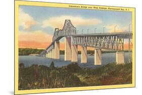 Jamestown Bridge, Narragansett Bay, Rhode Island-null-Mounted Premium Giclee Print